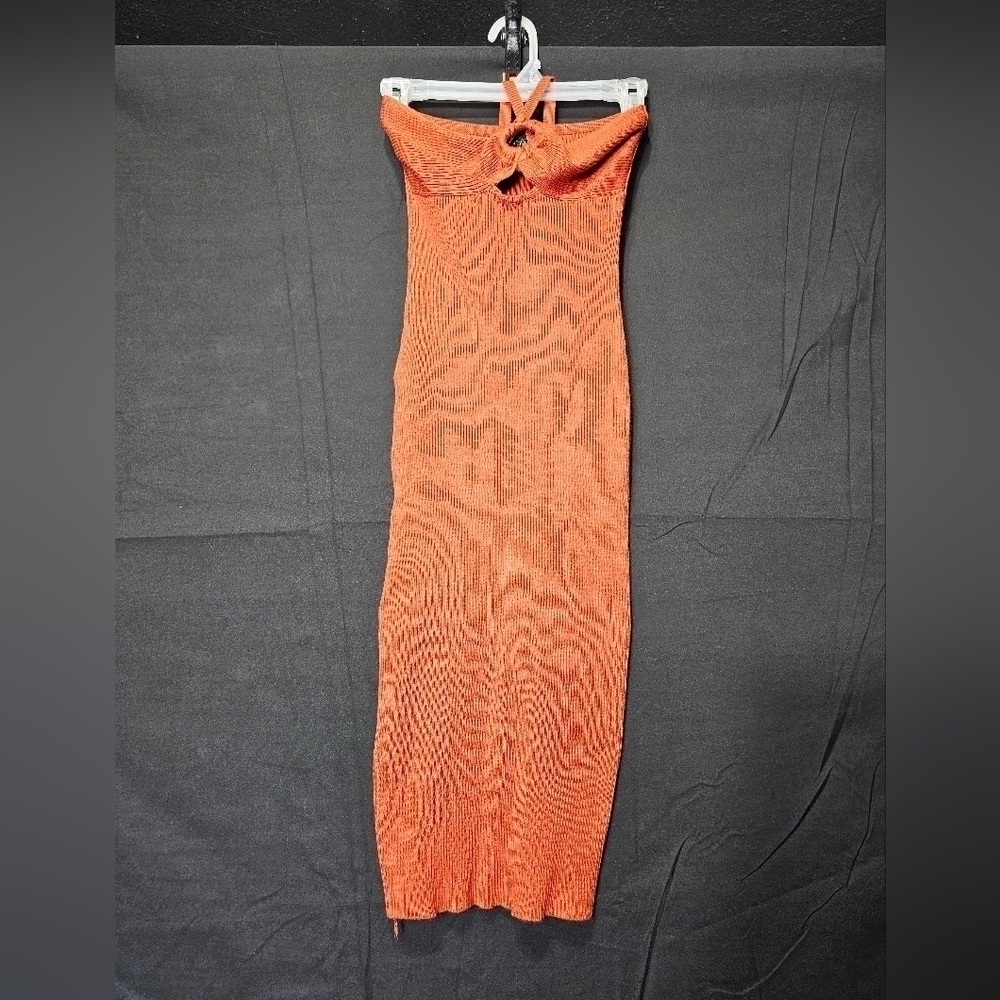 Almost Famous rippled halter dress